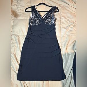 Black /tan lace dress